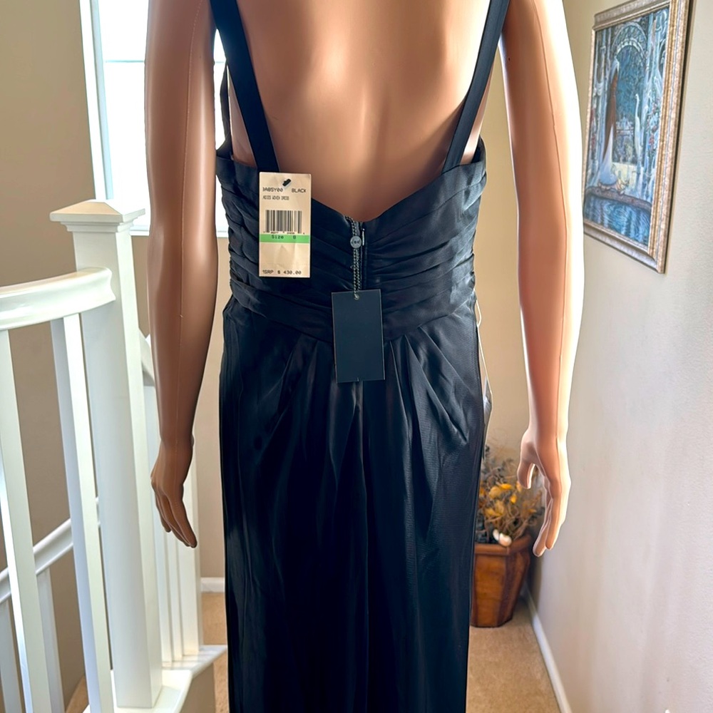 Black gown by Allen B Schwartz, great for prom, wedding or special occasion .